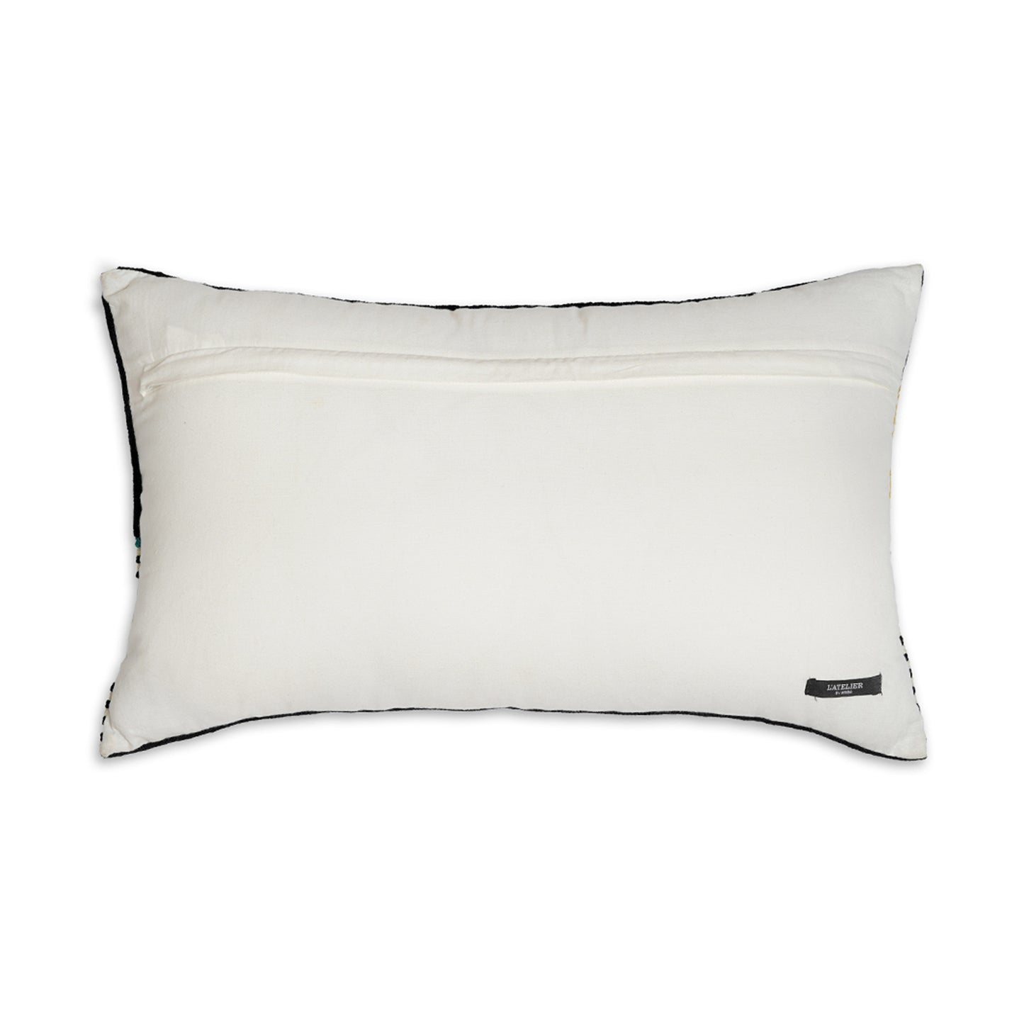 Sail La Vie - Rectangular Bauhaus-Inspired Cushion with Bold Color block and Striped Detailing