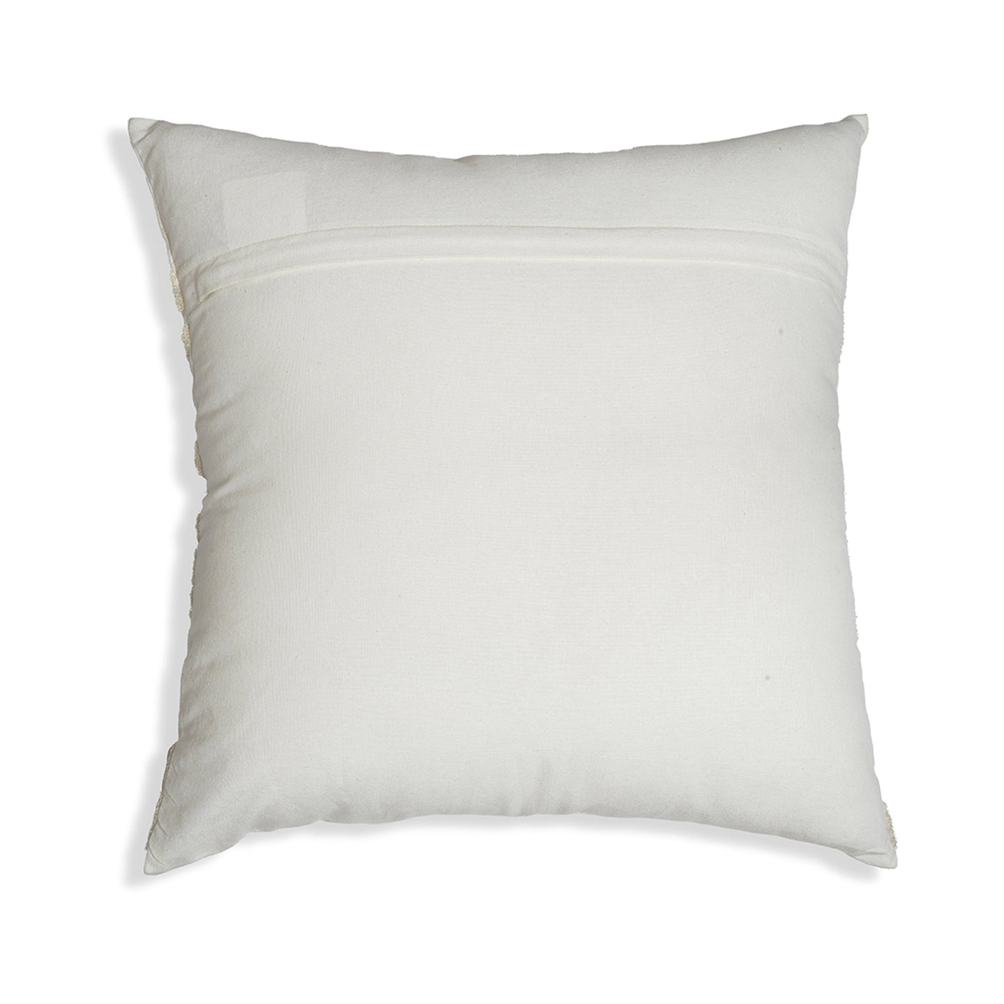 Spring’s Herald - Square Ivory-White Floral Embroidered Cushion