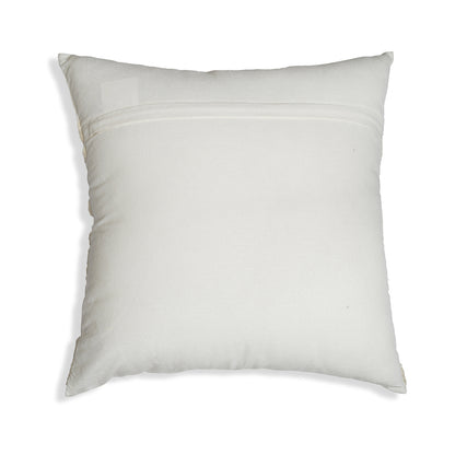 Spring’s Herald - Square Ivory-White Floral Embroidered Cushion