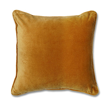 Savannah- Square Sunset Orange Cotton Velvet Cushion