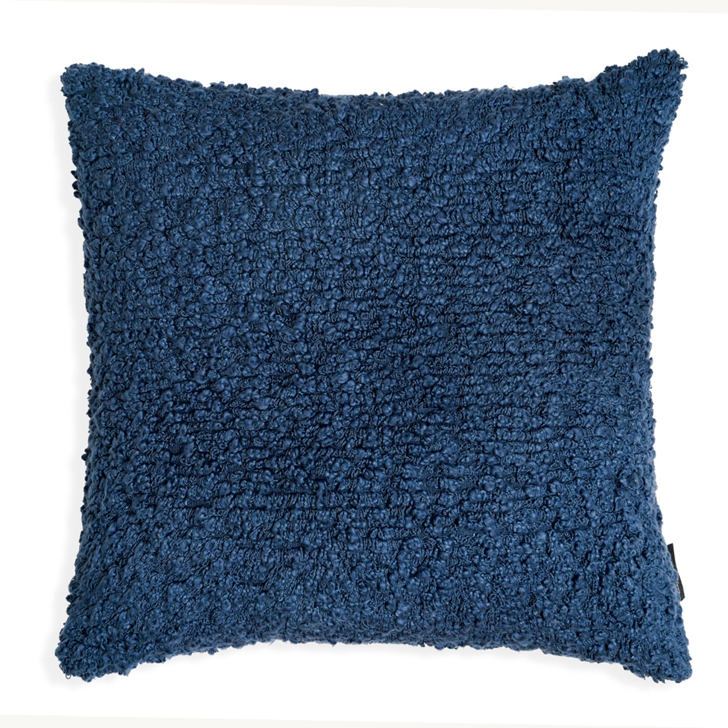 Blueberry Fuzz - Navy Blue Square Cotton Cushion with Textured Finish