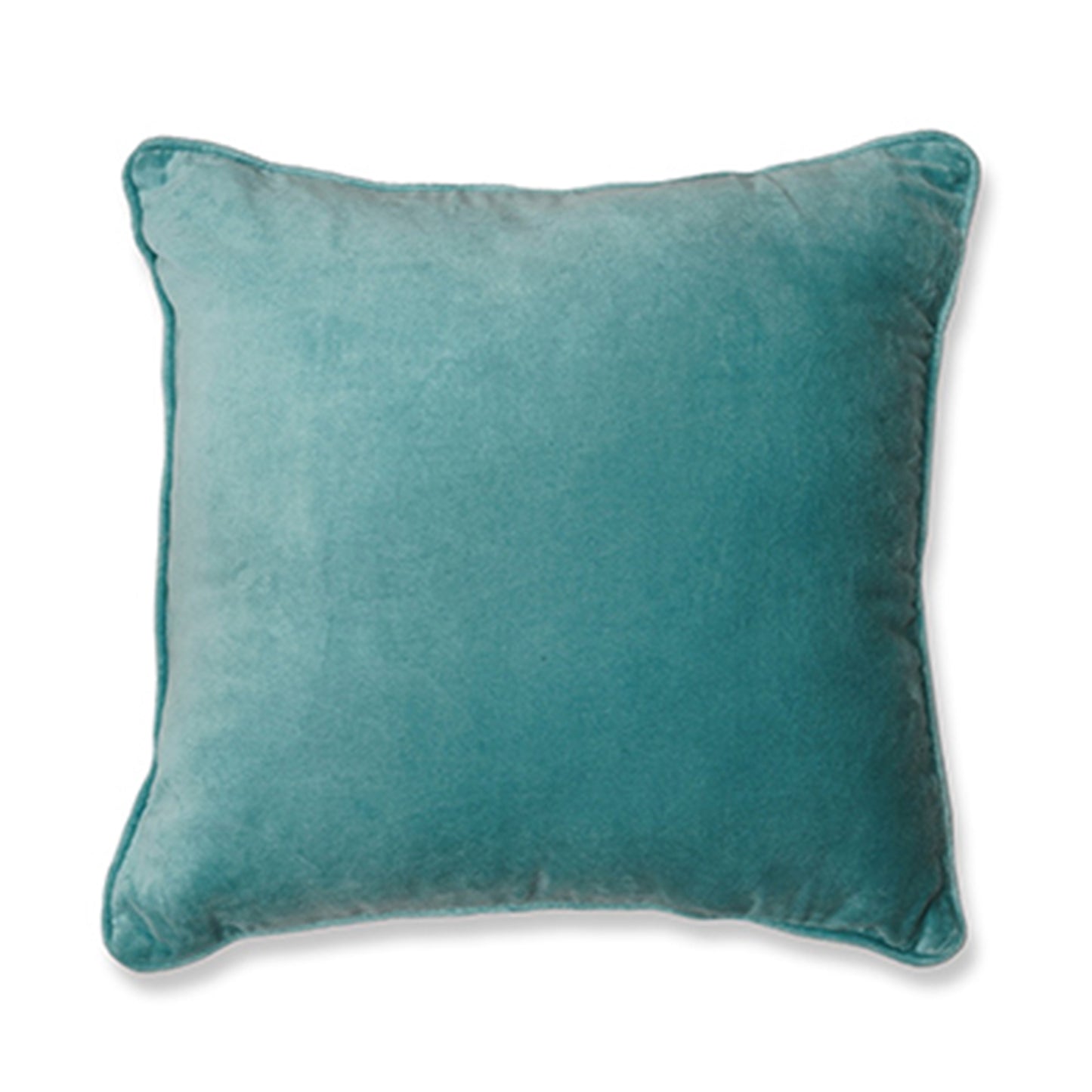 Crecca – Turquoise Square Velvet Chambray Cushion