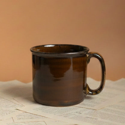 Dark Espresso Brown Ceramic Jumbo Mug Set of 4