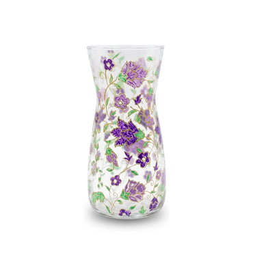 Gulmohar Lavender Decorative Floral Glass Vase
