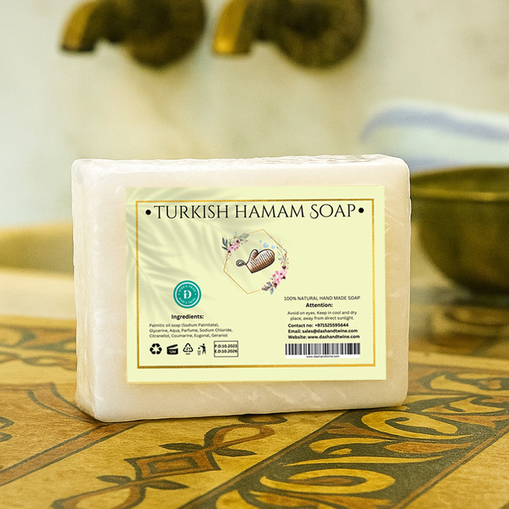  Turkish Hamam soap bar, inspired by traditional bath rituals, perfect for deep cleansing and skin freshness