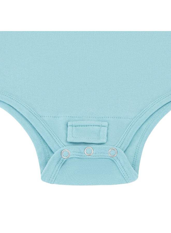 Baby Boys and Girls India 100% Organic Cotton Loose Fit Peek-a-Boo Flap Bodysuit