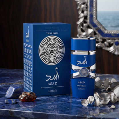 Lattafa Asad Zanzibar Eau de Parfum 100ml perfume bottle for men