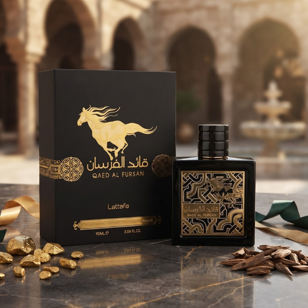 Lattafa Qaed Al Fursan Eau de Parfum 90ml unisex perfume bottle for men and women