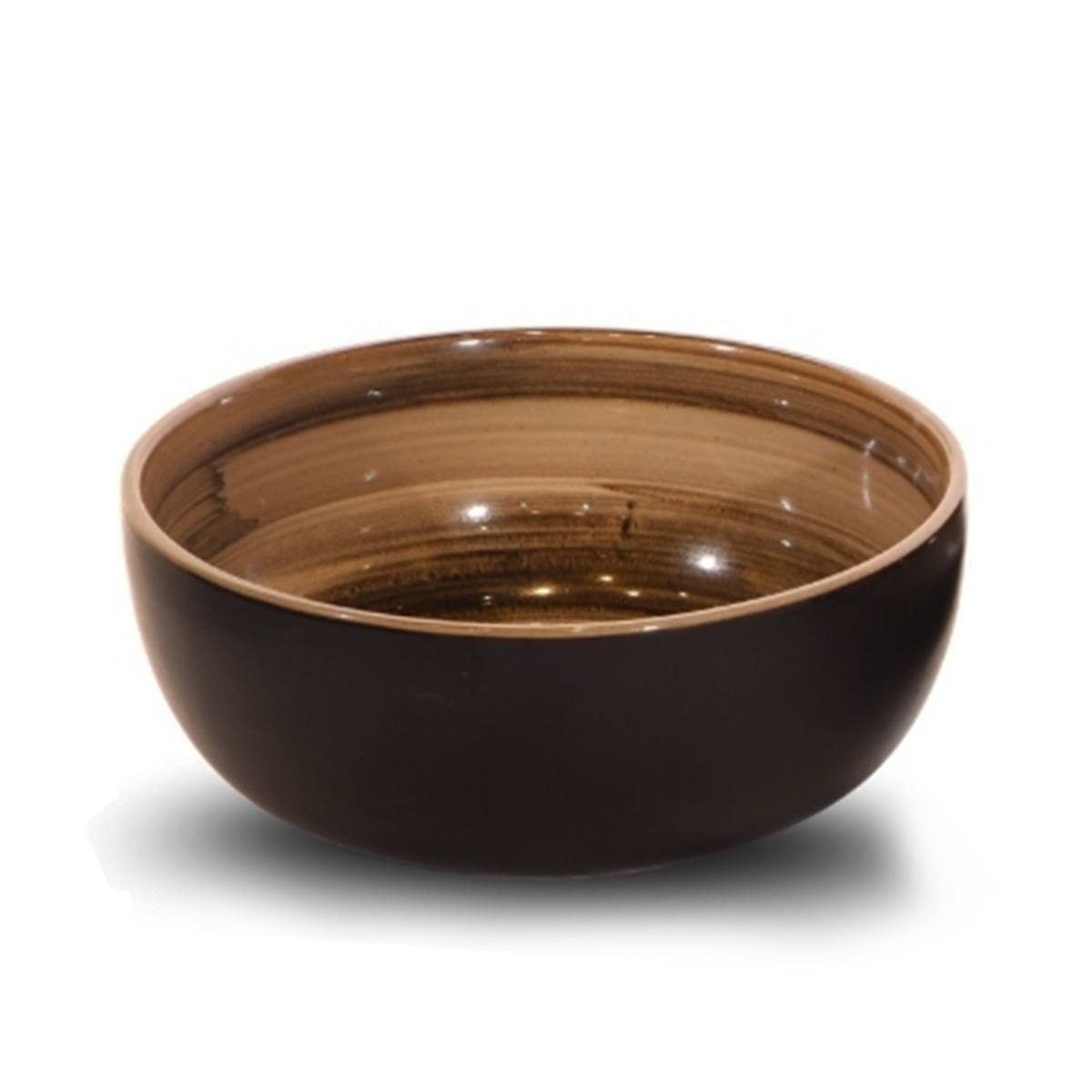 Midnight Black Ceramic Serving Bowl U3