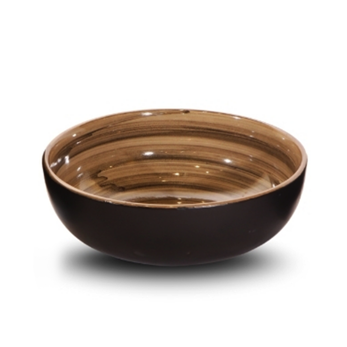 Midnight Black Ceramic Serving Bowl U2