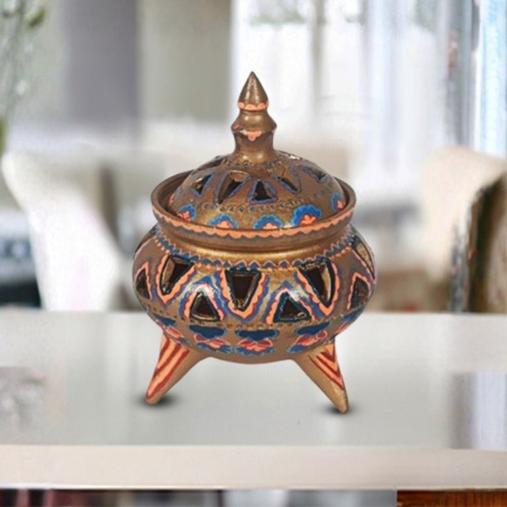 Aromaise multicolor decorative clay incense lid stand