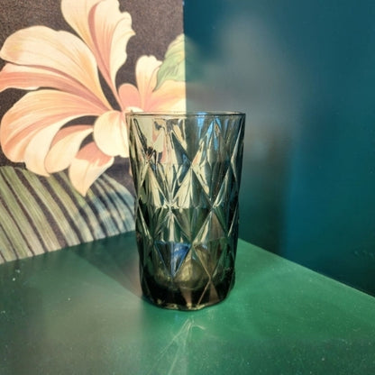  olive glass tumbler set of 6 modern drinkware for juice water and beverages