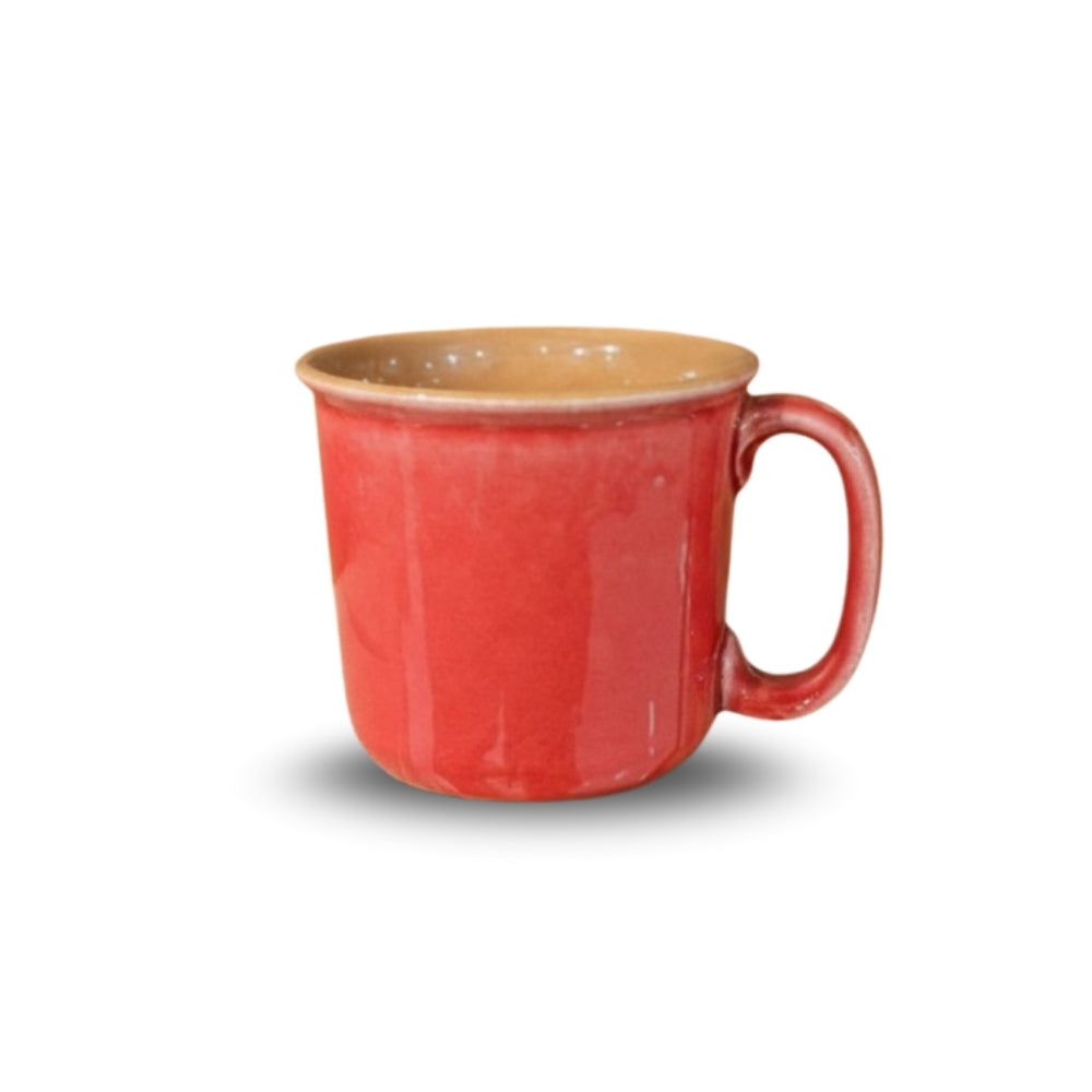Brown Edge Orange Jumbo Mug Set of 2