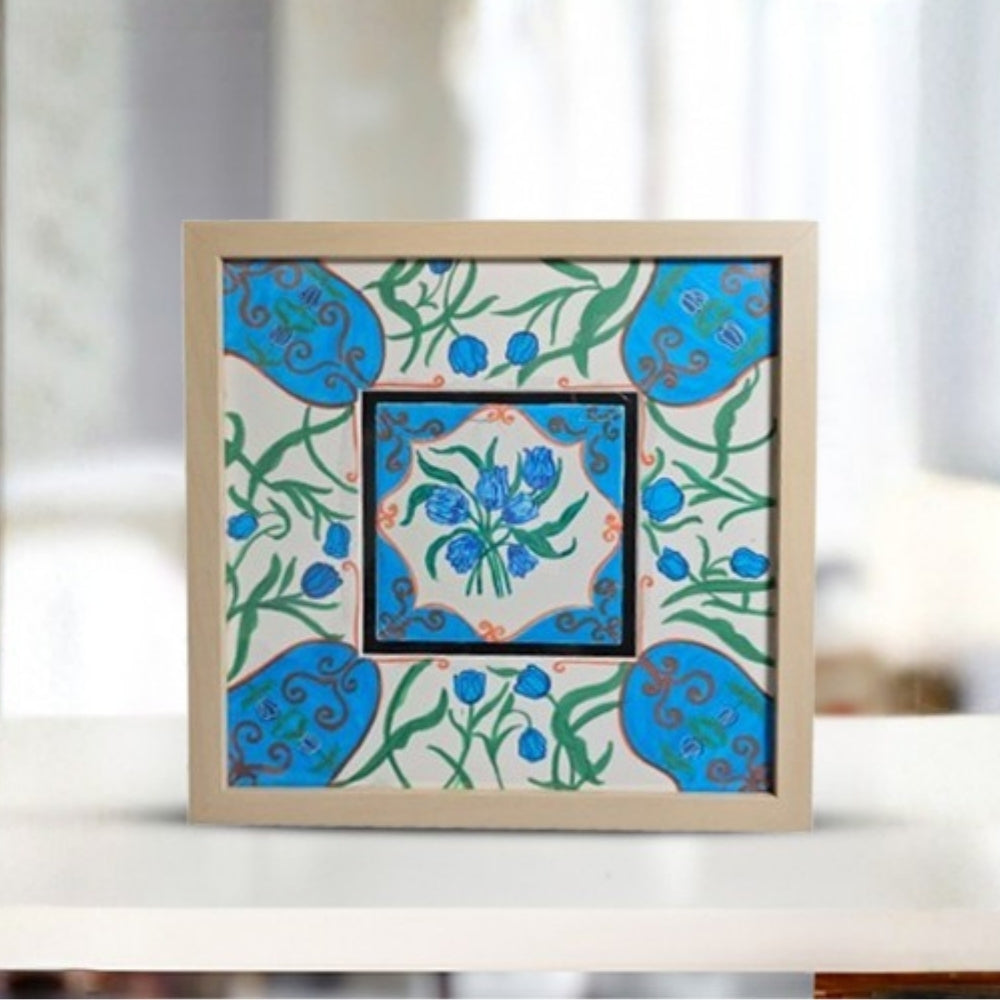 white wall hanging square photo frame with glass