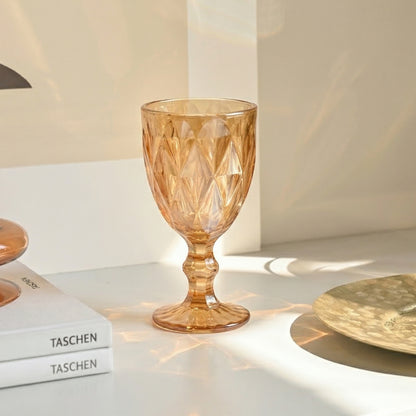  golden glass goblet set of 6 elegant drinkware for serving beverages