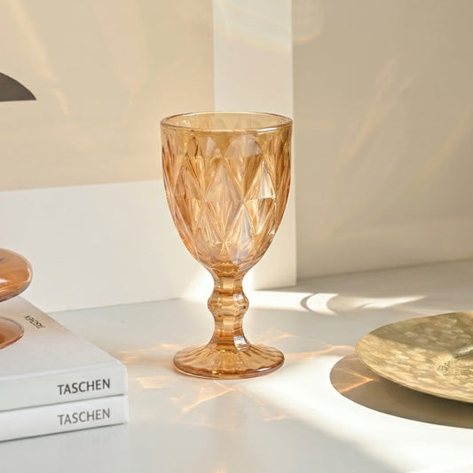  golden glass goblet set of 6 elegant drinkware for serving beverages