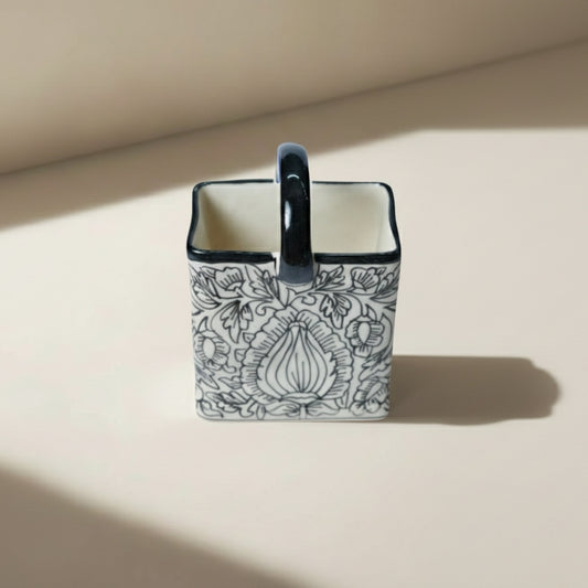  kalamkari ceramic rectangular cutlery holder kitchen utensil organizer for spoons forks and tools storage
