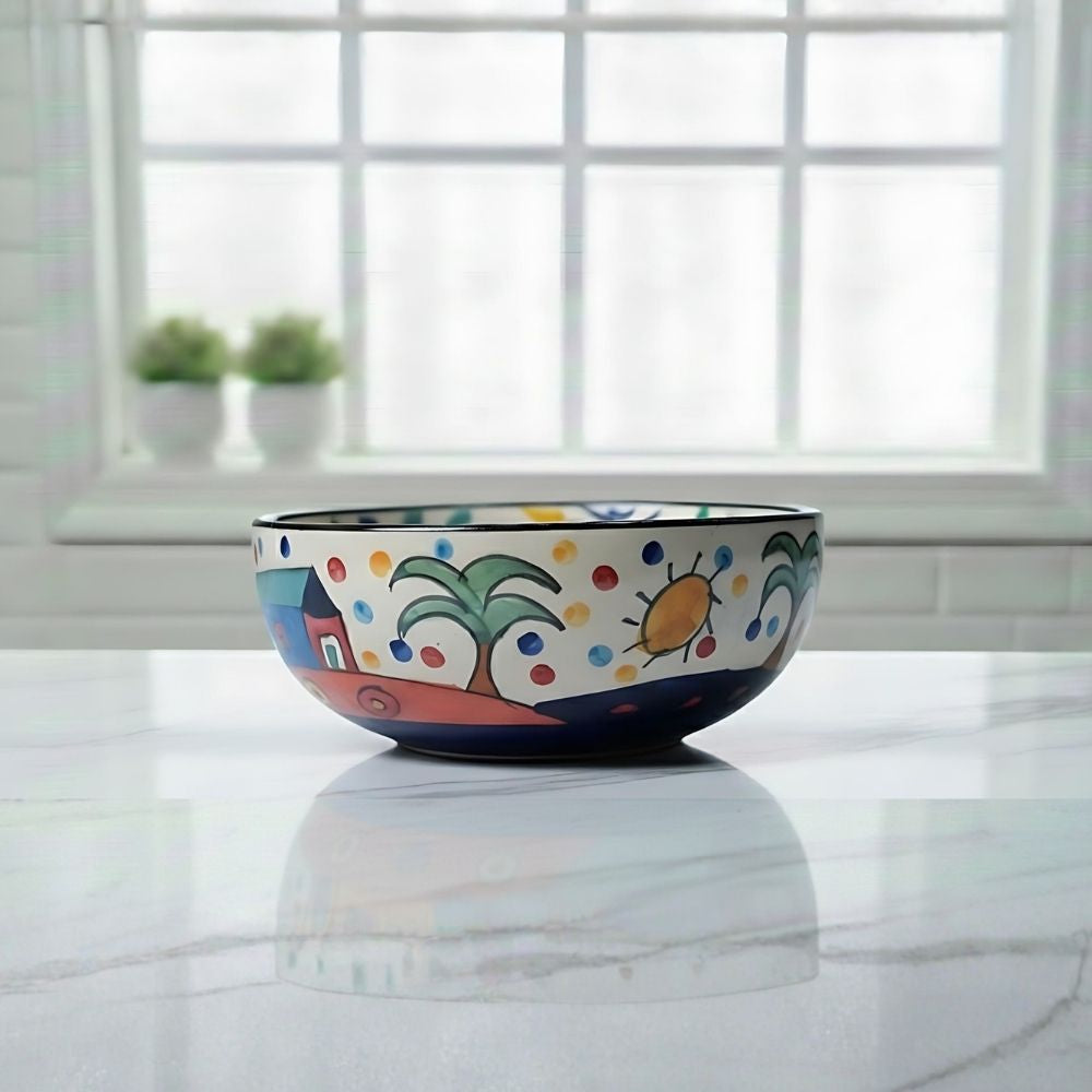  turkish ceramic 16cm serving bowl set of 2 for serving snacks salads and desserts with traditional glazed finish