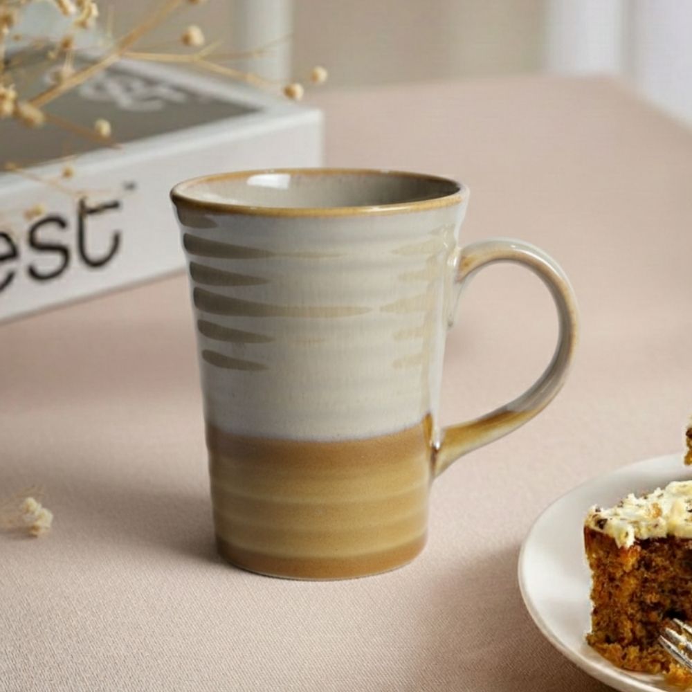  golden edge sahara dunes ceramic mug set of 6 for tea coffee serving