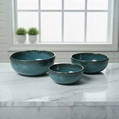 Teal Green Bowl Set of 3