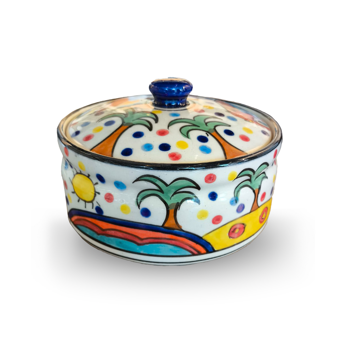 Turkish Ceramic Serving Pot with Lid U2