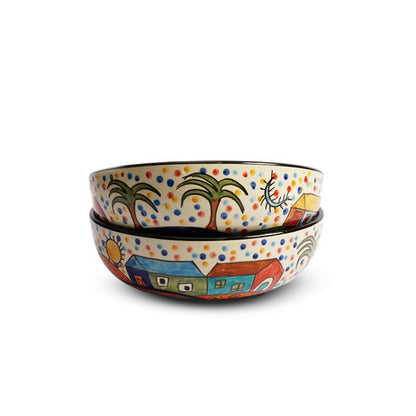 Turkish Ceramic Round Bowl Set of 2