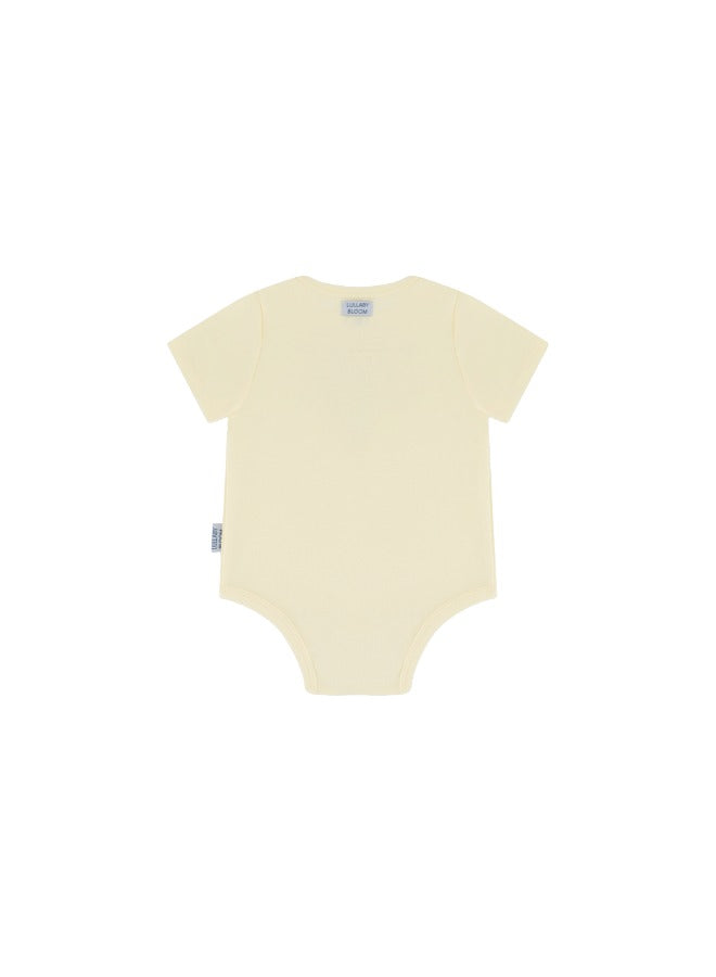 Baby Boys and Girls UAE 100% Organic Cotton Loose Fit Peek-a-Boo Flap Bodysuit