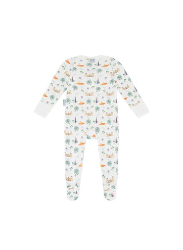 Baby Boys and Girls UAE 100% Organic Cotton Loose Fit Peek-a-Boo Flap Sleepsuit