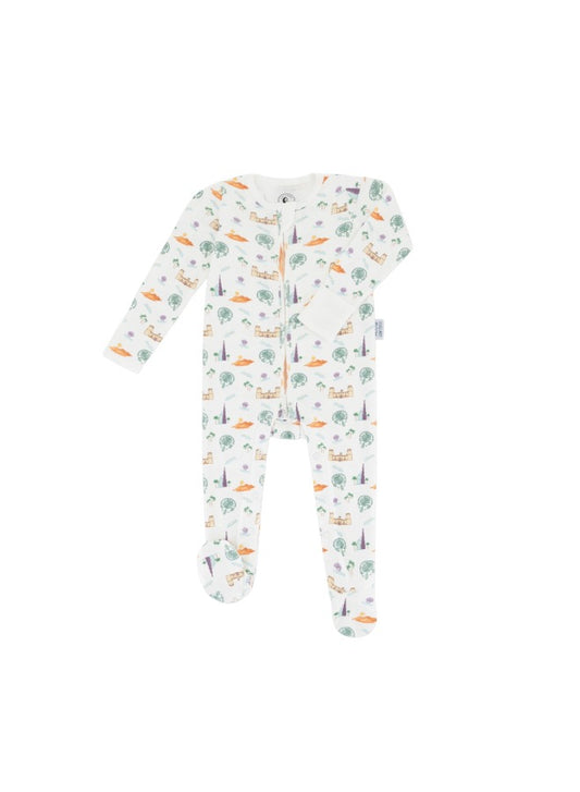 Baby Boys and Girls UAE 100% Organic Cotton Loose Fit Peek-a-Boo Flap Sleepsuit