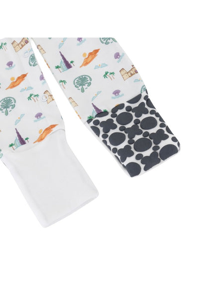 Baby Boys and Girls UAE 100% Organic Cotton Loose Fit Convertible Footies Sleepsuit