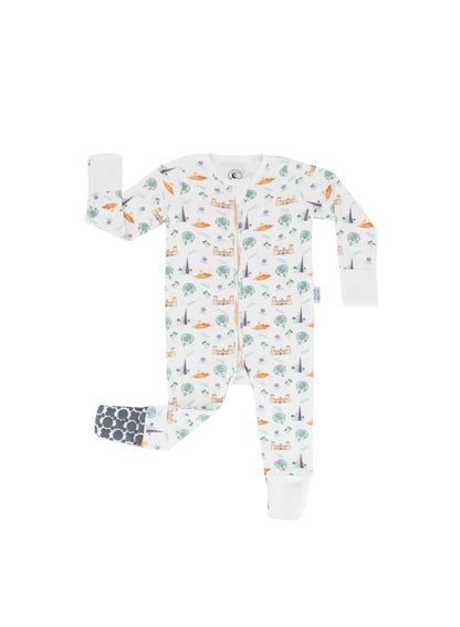 Baby Boys and Girls UAE 100% Organic Cotton Loose Fit Convertible Footies Sleepsuit