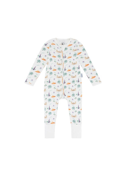 Baby Boys and Girls UAE 100% Organic Cotton Loose Fit Convertible Footies Sleepsuit