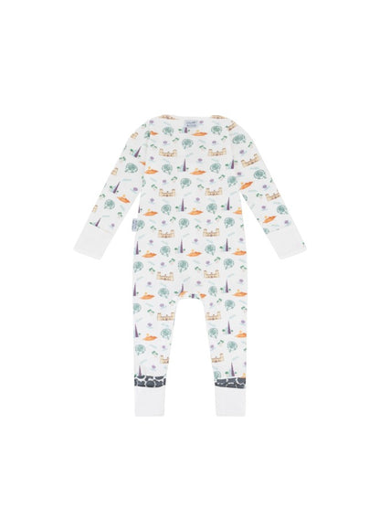 Baby Boys and Girls UAE 100% Organic Cotton Loose Fit Convertible Footies Sleepsuit
