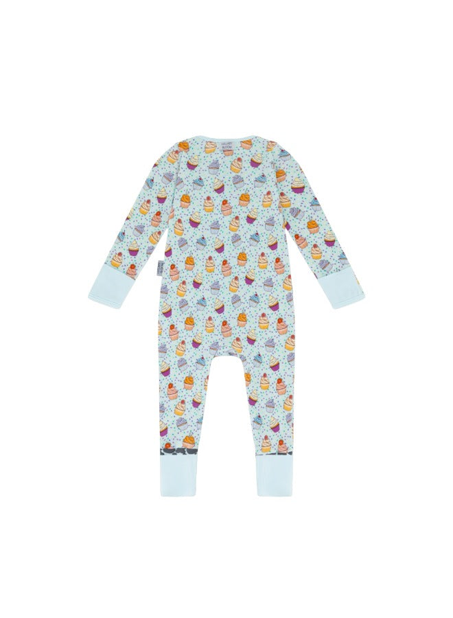 Baby Boys and Girls Cupcake 100% Organic Cotton Loose Fit Convertible Footies Sleepsuit