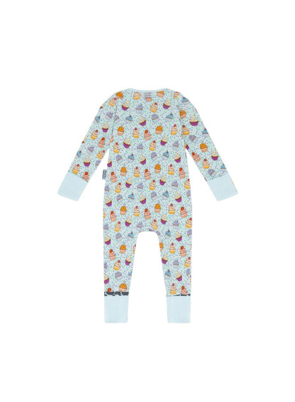 Baby Boys and Girls Cupcake 100% Organic Cotton Loose Fit Convertible Footies Sleepsuit