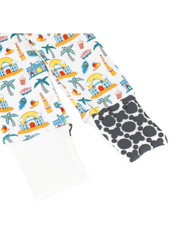 Baby Boys and Girls India 100% Organic Cotton Loose Fit Convertible Footies Sleepsuit