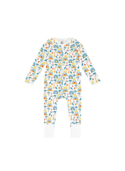 Baby Boys and Girls India 100% Organic Cotton Loose Fit Convertible Footies Sleepsuit