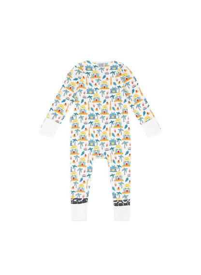 Baby Boys and Girls India 100% Organic Cotton Loose Fit Convertible Footies Sleepsuit