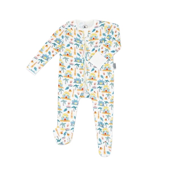 Baby Boys and Girls India 100% Organic Cotton Loose Fit Peek-a-Boo Flap Sleepsuit