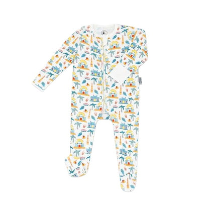 Baby Boys and Girls India 100% Organic Cotton Loose Fit Peek-a-Boo Flap Sleepsuit